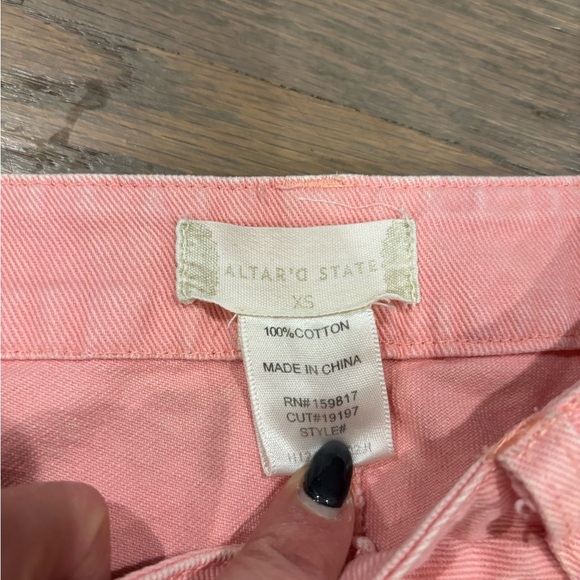 Altar'd State Blush Pink Cotton Pants. XS - Picture 3 of 7